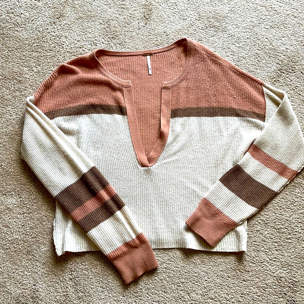 Free People Lightweight Ribbed Sweater